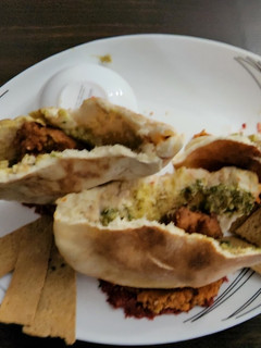 A picture of Roasted beet hummus.