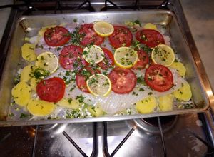 Una foto de Lenguado al horno