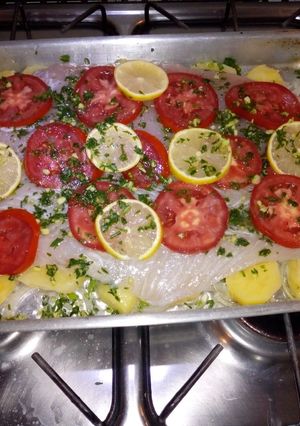Una foto de Lenguado al horno