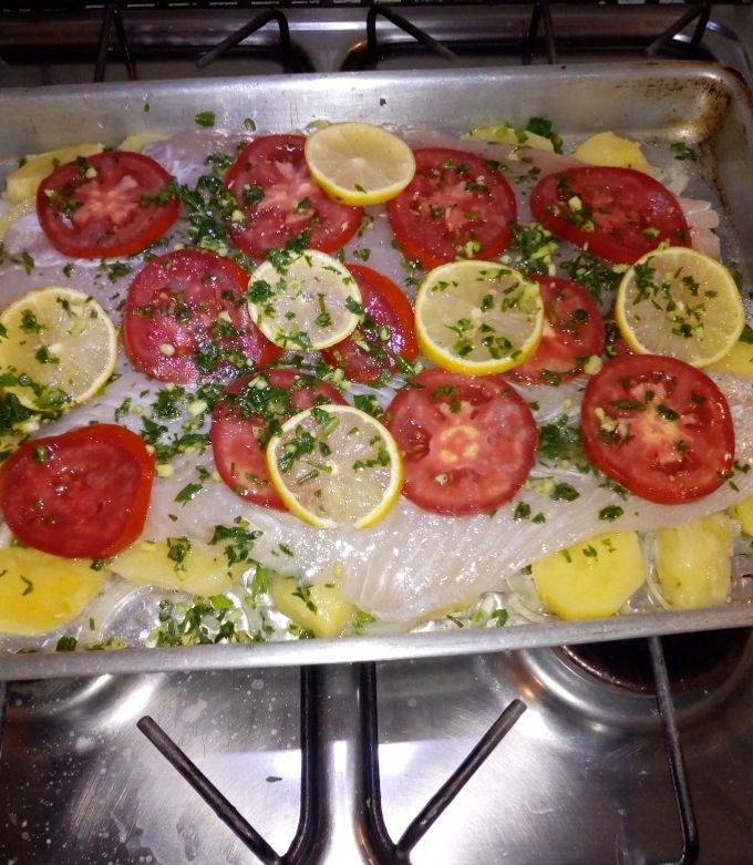 Una foto de Lenguado al horno