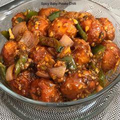 A picture of Spicy Baby Potato Chilli.