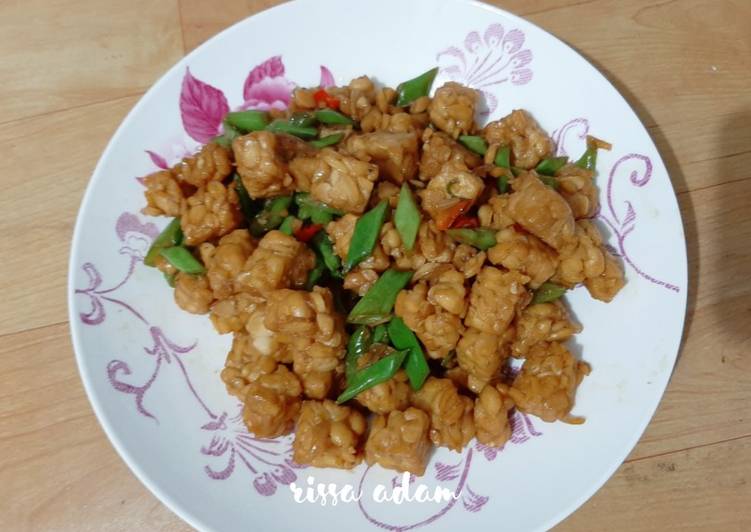 Oseng tempe buncis (masakan sederhana sehari-hari)