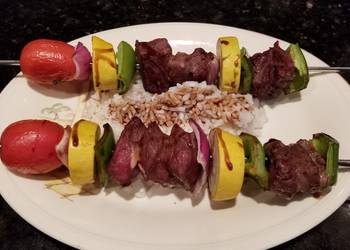 Popular Cuisine Teriyaki  Beef Kabobs Delicious Steady