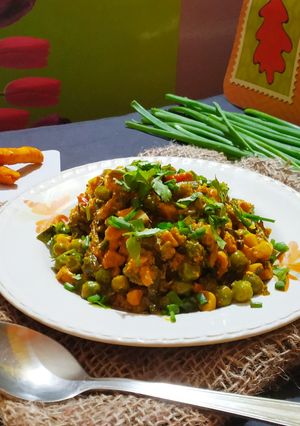 A picture of Kachchi Haldi Ki Sabji.