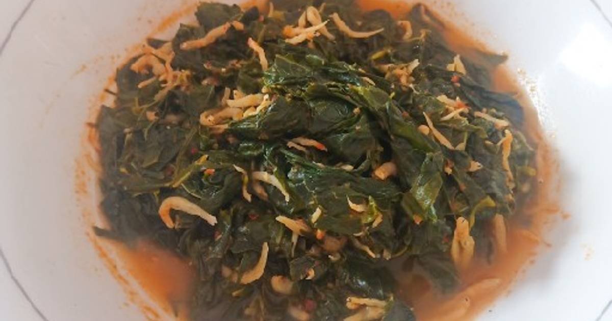 Resep Sayur daun ubi sambal + ikan teri (no santan) oleh MinyWiny - Cookpad