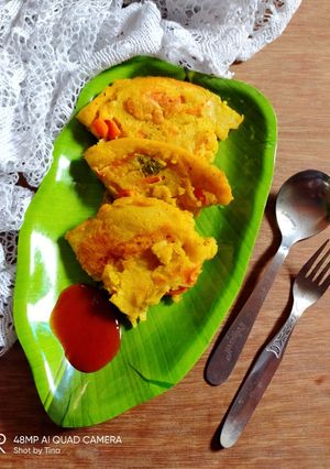 A picture of Moong Dal Omlette.
