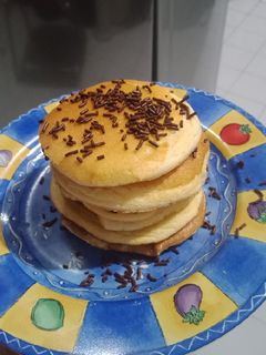 Foto resep Pancake Fluffy Simple dan Mudah (tanpa mixer)