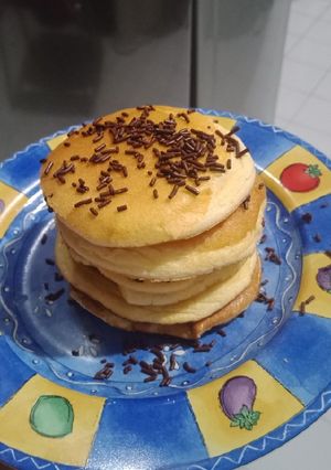 Foto resep Pancake Fluffy Simple dan Mudah (tanpa mixer)