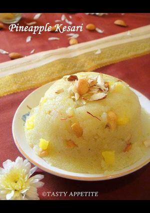 A picture of Pineapple kesari.
