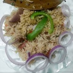 A picture of Chinese fusion rice.