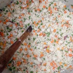 A picture of Fried vegetable rice.
