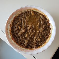 A picture of Green lentils(kamande) stew.