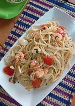 Foto resep Spaghetti Seafood