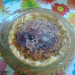 A picture of Tarta de puerros super rica.