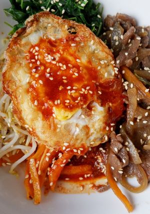 Foto resep Bibimbap with bulgogi