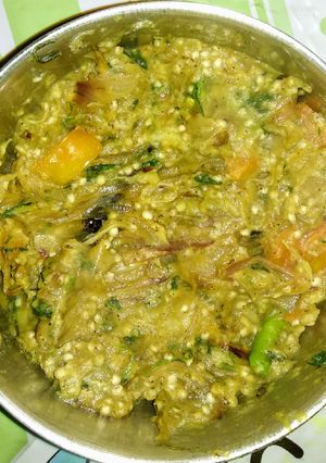 A picture of Baigan bharta.