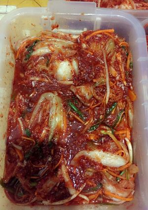 Hình của món Kim chi cải thảo.