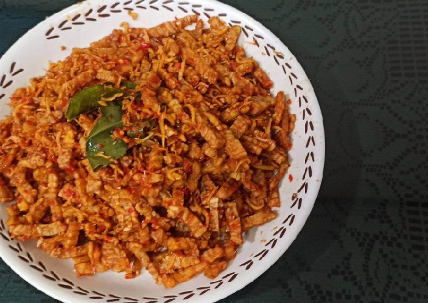 23. Tempe Orek kering plus ikan Teri medan