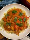 Crab Fettuccini w roasted tomato sauce