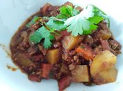A picture of tomato keema curry