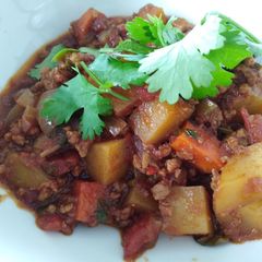 A picture of Keema curry.