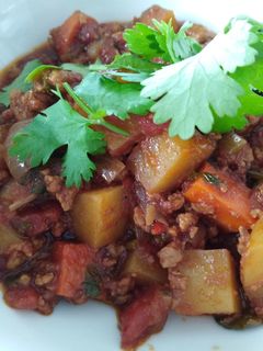 A picture of Keema curry.