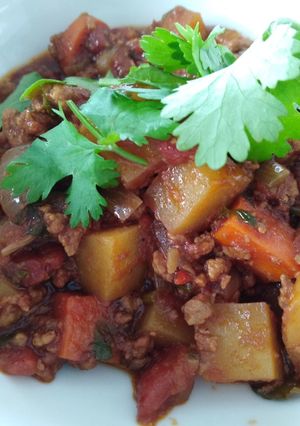 A picture of Keema curry.