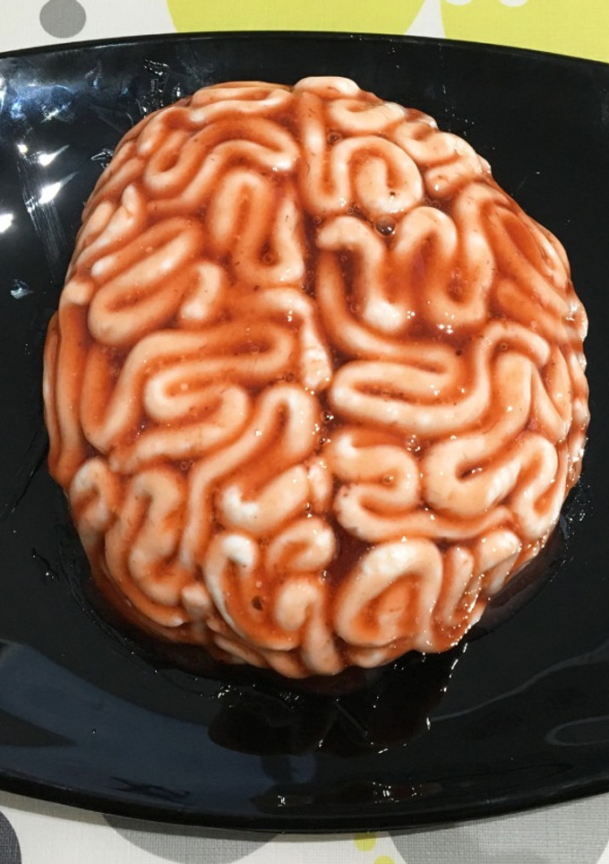 Una foto de Tarta de cerebro para Halloween