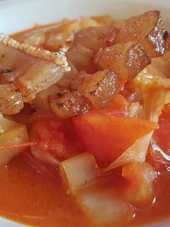 Szalonnás lecsó recept fotója
