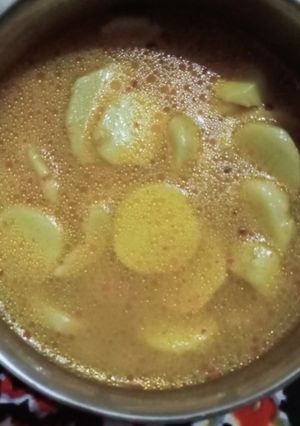 A picture of Arbi ki sabzi.