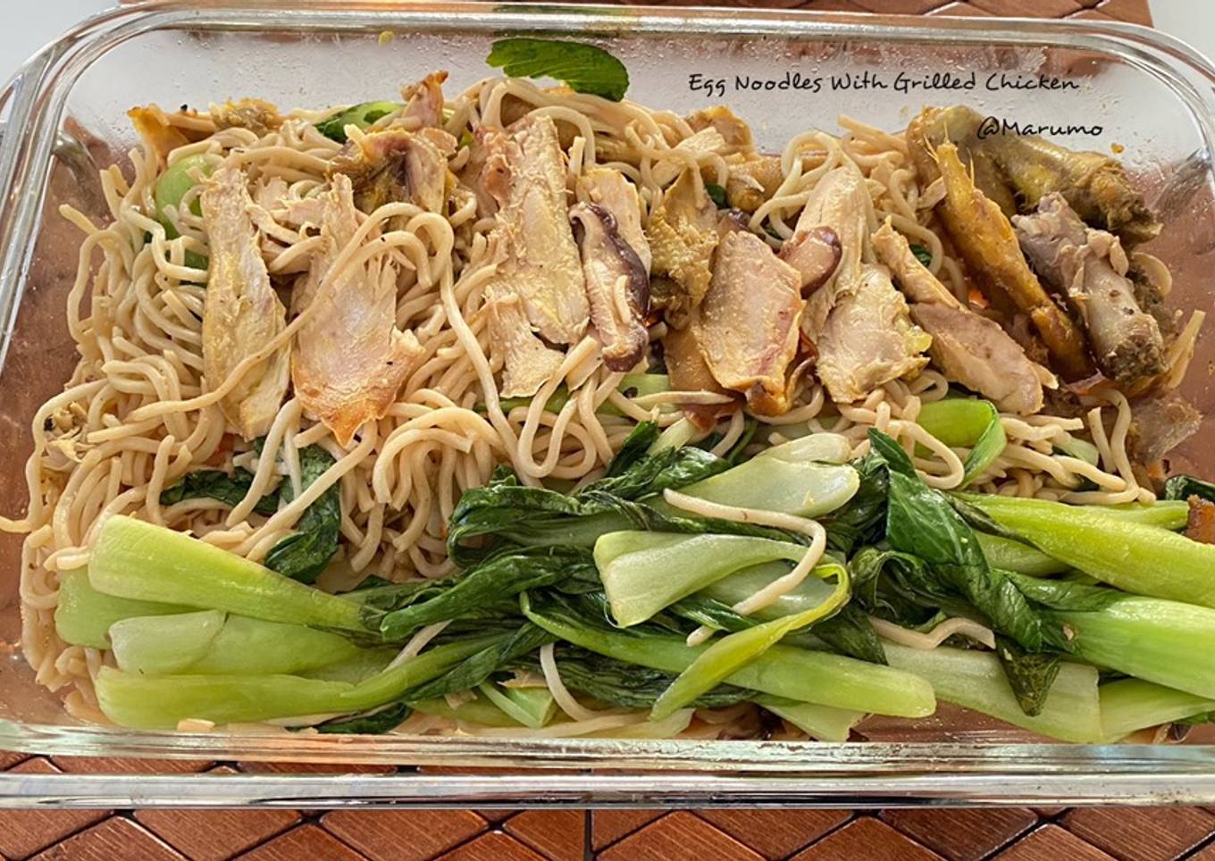 Egg Noodles With Grilled Chicken