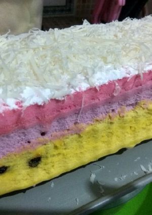 Foto resep Bolkus rainbow chocochip 1 telur metode all in 1