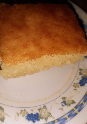 صورة لوصفة بسبوسة ببيضة واحدة