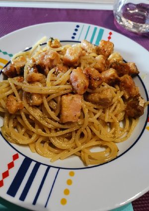 Foto di Sapore di Sicilia. Spaghetti al pesce spada e finocchietto