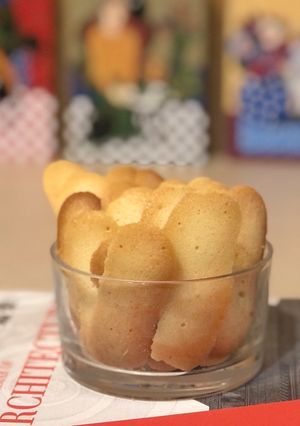 貓舌頭餅乾（蛋白烘焙） 的食譜成品照片