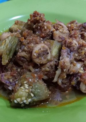 Foto resep Balado cumi asin terong