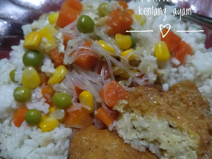 Resep Sup sayur kuah ayam + perkedel kentang spesial Sederhana Dan Enak