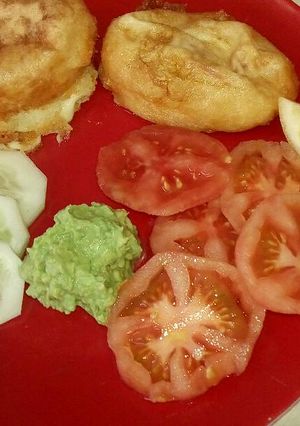 Una foto de Papa rellena con jamón y queso