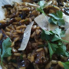 A picture of Wild mushroom risotto.