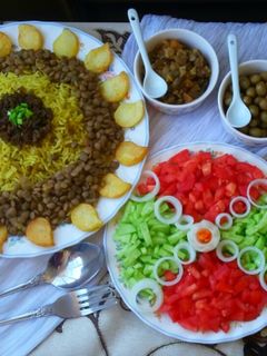 عکسی از دستور عدس پلو با گوشت چرخ کرده