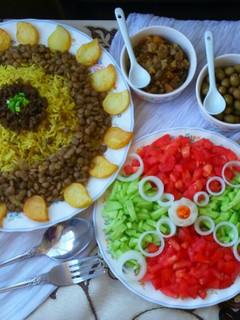 عکسی از دستور عدس پلو با گوشت چرخ کرده