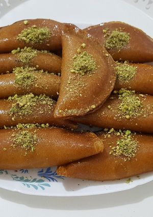 صورة لوصفة قطايف بالقشطة