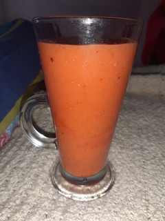 A picture of Peach-Strawberry Smoothie (Vegan).