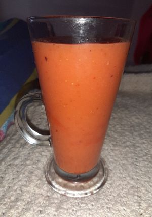 A picture of Peach-Strawberry Smoothie (Vegan).