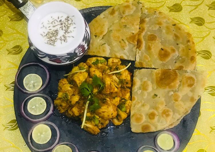 Steps to Make Ultimate Tawa chicken 🐓 with tandori paratha