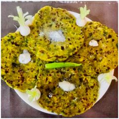 A picture of #Spring Onions-Methi & Dal Paranthas.