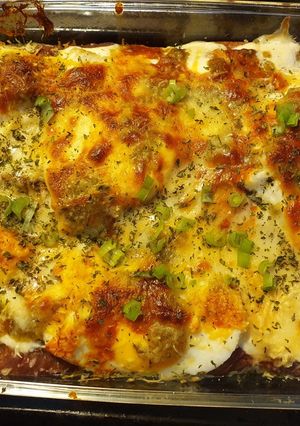 Una foto de Un delicioso y nutritivo desayuno, Lasaña para el desayuno