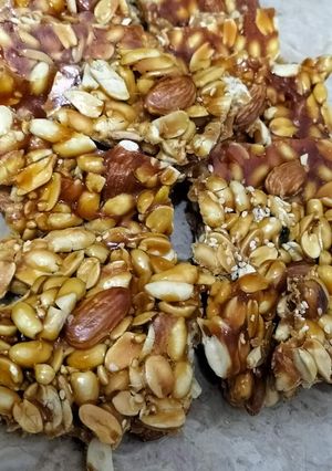 A picture of Nuts chikki.