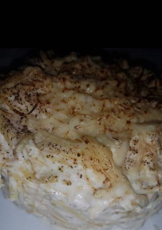 Una foto de Bacalao con nata
