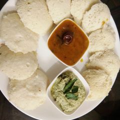 Healthy Oats Stuffed Soft Idli Sambhar with coconut chutney A picture of Healthy Oats Stuffed Soft Idli Sambhar with coconut chutney.